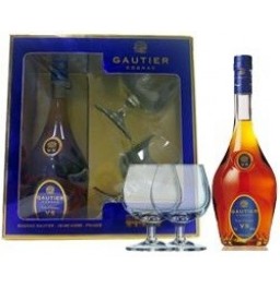 Коньяк Gautier V.S.O.P., gift box with two glasses, 0.7 л