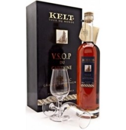 Коньяк Kelt Tour du Monde V.S.O.P. Grande Campagne, Gift box with 2 glasses, 0.7 л