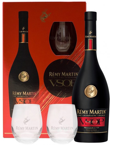 Коньяк "Remy Martin" VSOP, with box and two glasses, 0.7 л