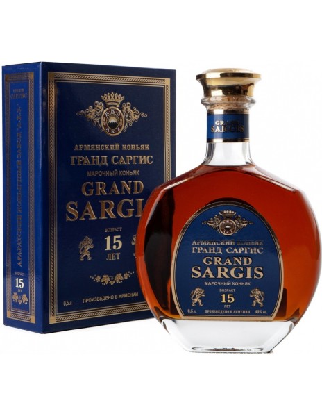 Коньяк "Grand Sargis" 15 Years Old, gift box, 0.5 л