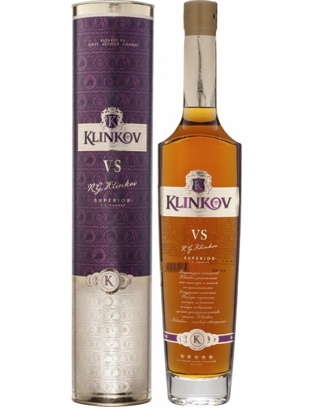 Коньяк "Klinkov" VS Superior, in tube, 0.5 л